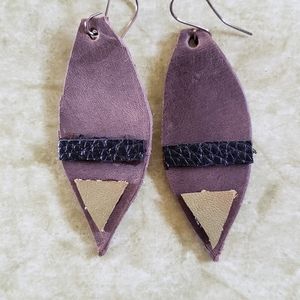 Full Grain Leather Handmade Earrings